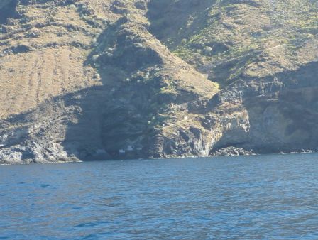 Las cuevas de Candelaria, vues de la mer